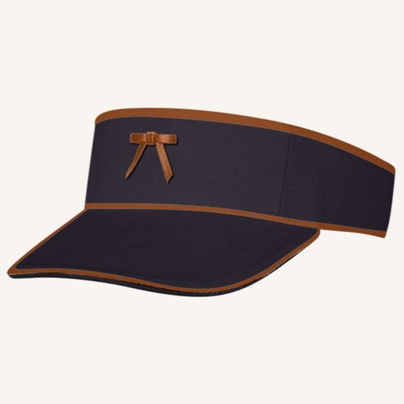 M.A.M.A. Bow Collection - Women's Visor Hat | Blue & Brown - Picture 1 of 1